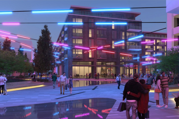 rendering of waterfront gateway design