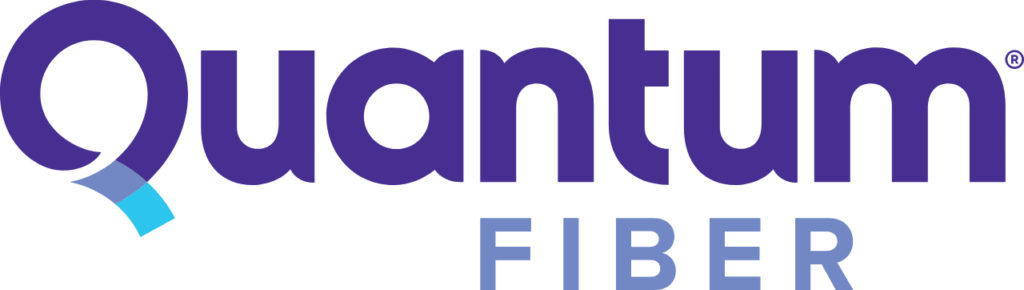 Purple stylized text that reads Quantum Fiber