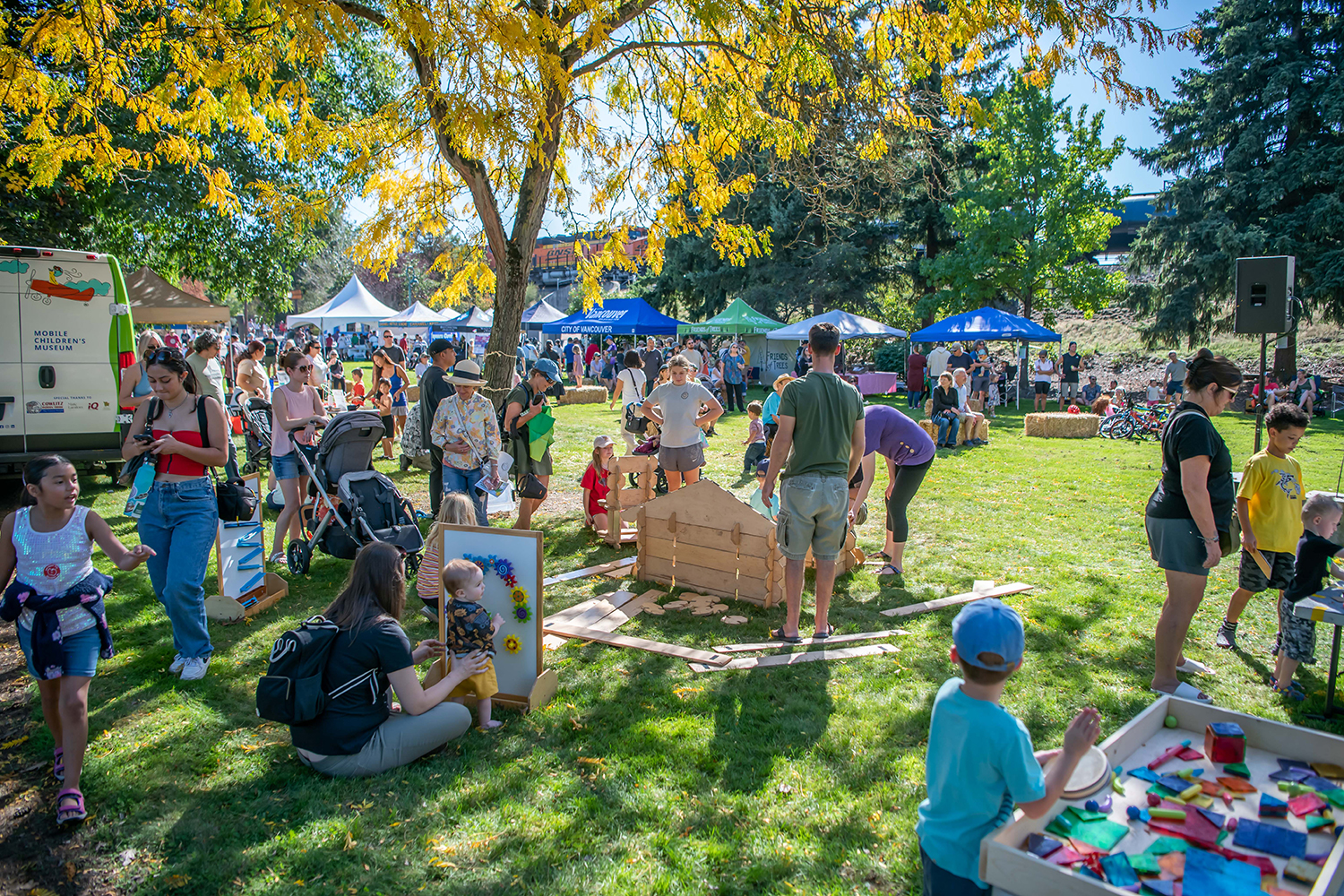 Community members celebrate at the Old Apple Tree Festival