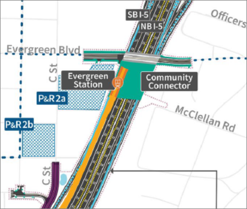 Map of community connector lid project area